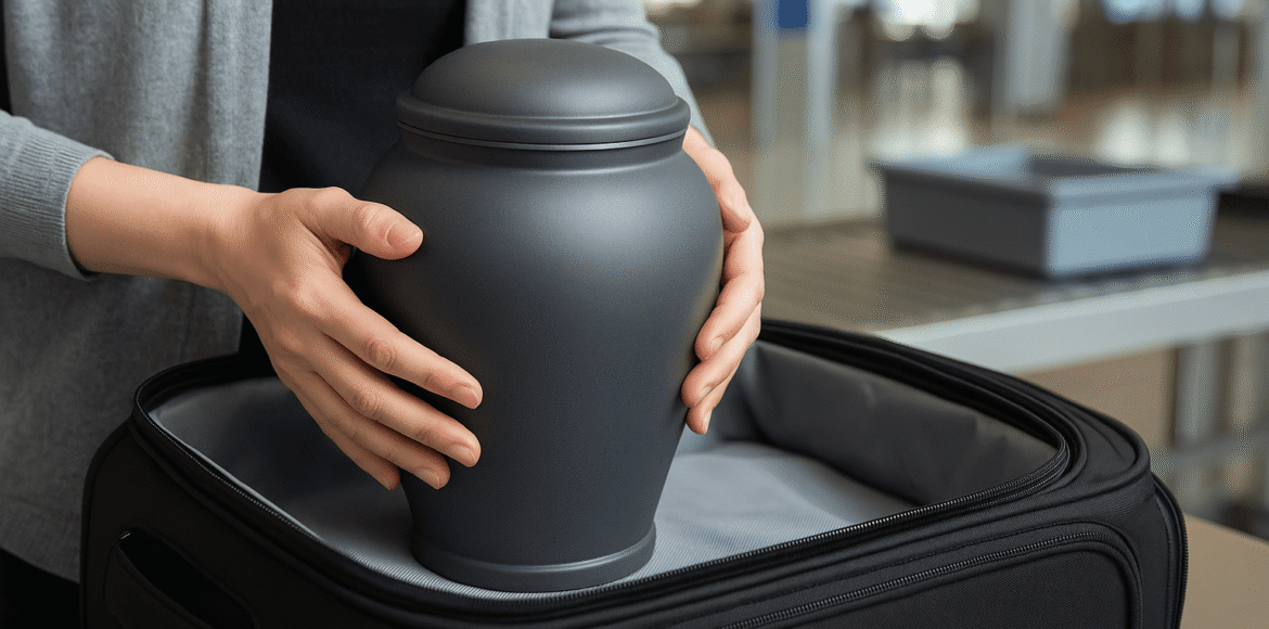 Traveling with cremated remains by air – cremation urn and airline travel guidance