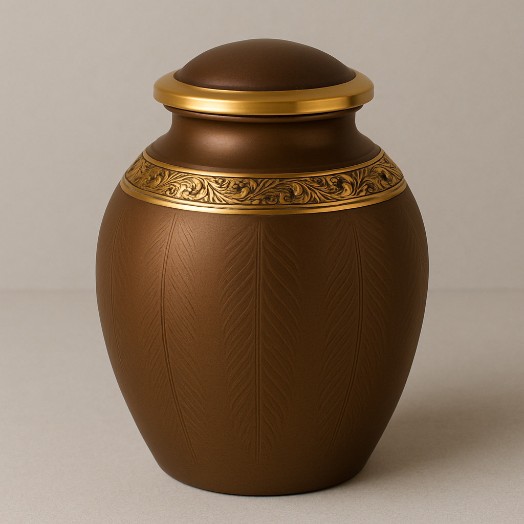 Heritage Bronze Leaf Cremation Urn Heritage Bronze Leaf Cremation Urn