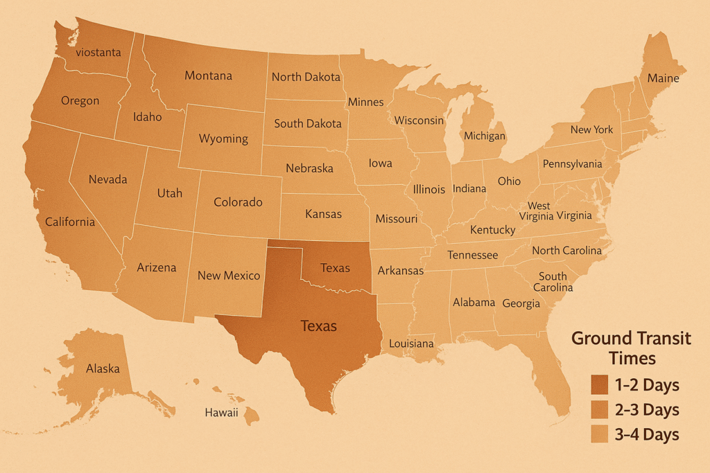 Shipping Information – Dei Gratia Urns 1 urns shipping map of usa