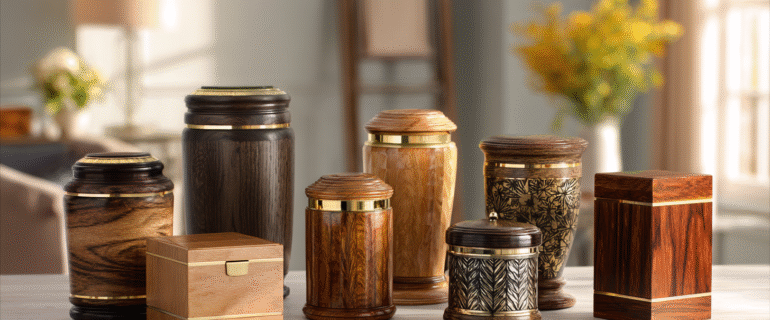 u5422357617_A_collection_of_seven_beautifully_handcrafted_woo_63ae7a10-fb3e-48b7-8255-24ed2f2c0f81_0 7 Beautiful Wood Cremation Urns That Honor Ashes with Elegance and Love
