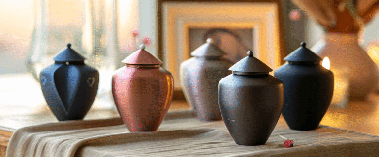 u5422357617_a_close-up_emotionally_resonant_display_of_small__b7f19061-fb97-4bf2-9446-575eb7f2bb46_0 What Is an Urn? Understanding Urns for Cremation and Ashes Preservation