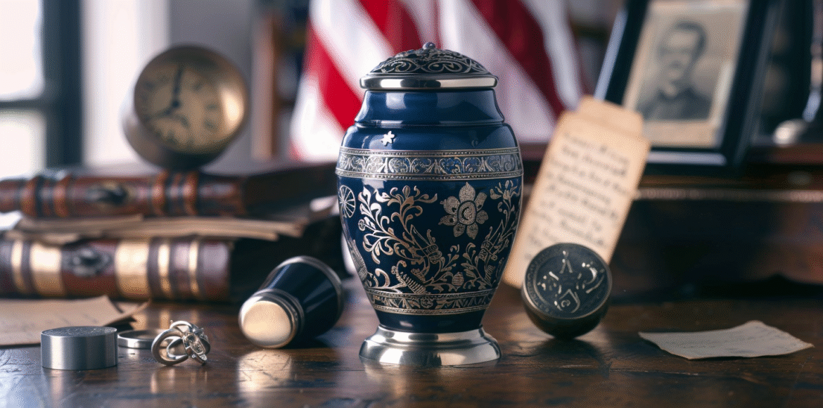 u5422357617_a_single_elegant_cremation_urn_on_a_wooden_table__92abaebe-38d5-466d-b7a5-074716c5cbac_2 How to Choose the Right Urns for Cremation Ashes | Dei Gratia Urns