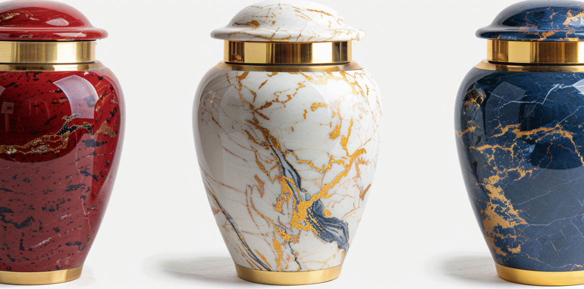 u5422357617_three_different_marble_and_brass_urns_one_in_red__0a6500cd-ee73-4b20-991f-916b251d838f_1 What Is an Urn? Understanding Urns for Cremation and Ashes Preservation