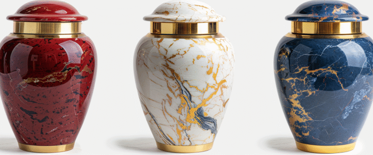 u5422357617_three_different_marble_and_brass_urns_one_in_red__0a6500cd-ee73-4b20-991f-916b251d838f_1 What Is an Urn? Understanding Urns for Cremation and Ashes Preservation