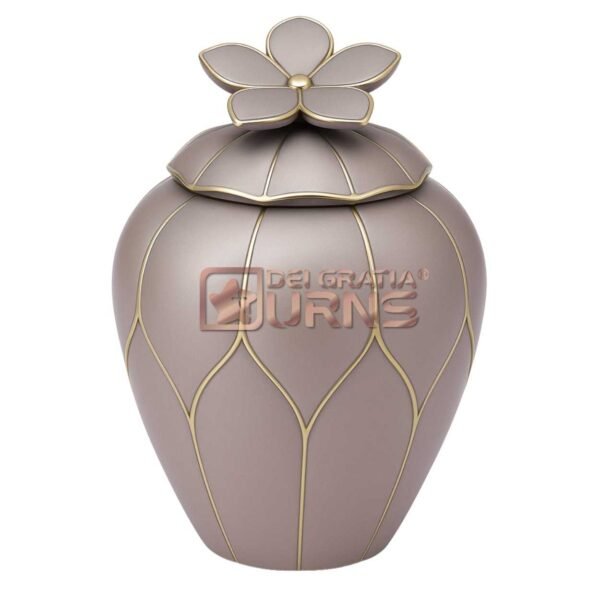 Texas Mauve Cremation Urn for Adult Male – Elegant Floral Tribute in Gold Finish
