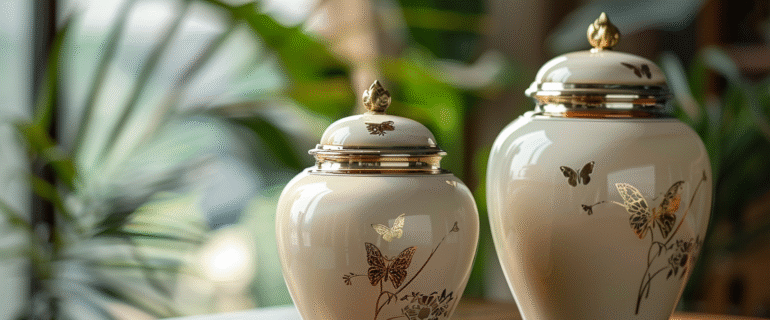 u5422357617_a_premium_product_showcase_of_luxurious_ivory_cre_07bf5fac-16de-410b-8fee-54b8e535b2c8_0 Cremation Urns in White Plains New York – Ashes Memorial Trends