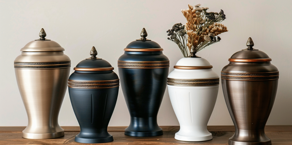 u5422357617_a_side-by-side_comparison_display_of_cremation_ur_08ebfc4b-bdf9-409c-8153-907a7e15d2d6_3 Symbolism of Urns: Emotional Significance in Cremation and Ashes | Dei Gratia Urns