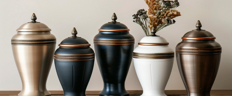 u5422357617_a_side-by-side_comparison_display_of_cremation_ur_08ebfc4b-bdf9-409c-8153-907a7e15d2d6_3 Symbolism of Urns: Emotional Significance in Cremation and Ashes | Dei Gratia Urns