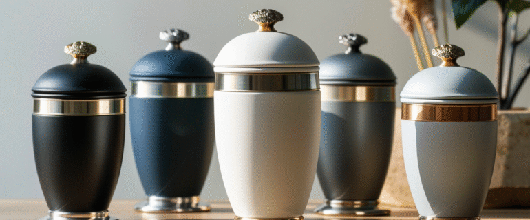 u5422357617_a_side-by-side_comparison_display_of_cremation_ur_4fe80ddf-f13b-41f5-91a0-eb7db88905f2_1 Symbolism of Urns: Emotional Significance in Cremation and Ashes | Dei Gratia Urns