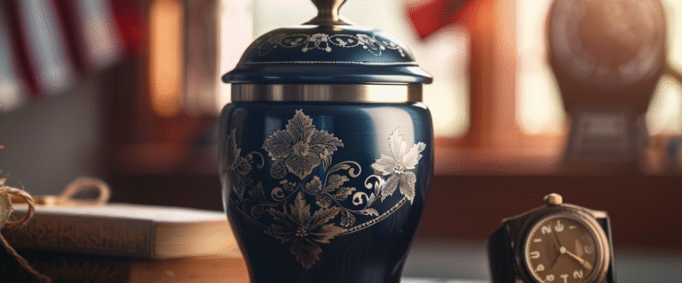 u5422357617_elegant_navy_blue_cremation_urn_made_of_brushed_a_910a444b-8a68-4c57-afe7-6543a8d3fab9_2 Cremation Urns in Corning New York – Dei Gratia Urns for Ashes