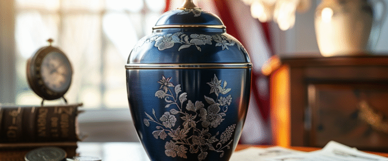u5422357617_elegant_navy_blue_cremation_urn_made_of_brushed_a_910a444b-8a68-4c57-afe7-6543a8d3fab9_3 Cremation Urns in Cohoes New York | Dei Gratia Urns for Ashes Memorials