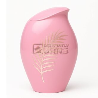 Florida pink Cremation Urn for Human Ashes Adult Male | Elegant Brass Memorial Urn by Dei Gratia Urns