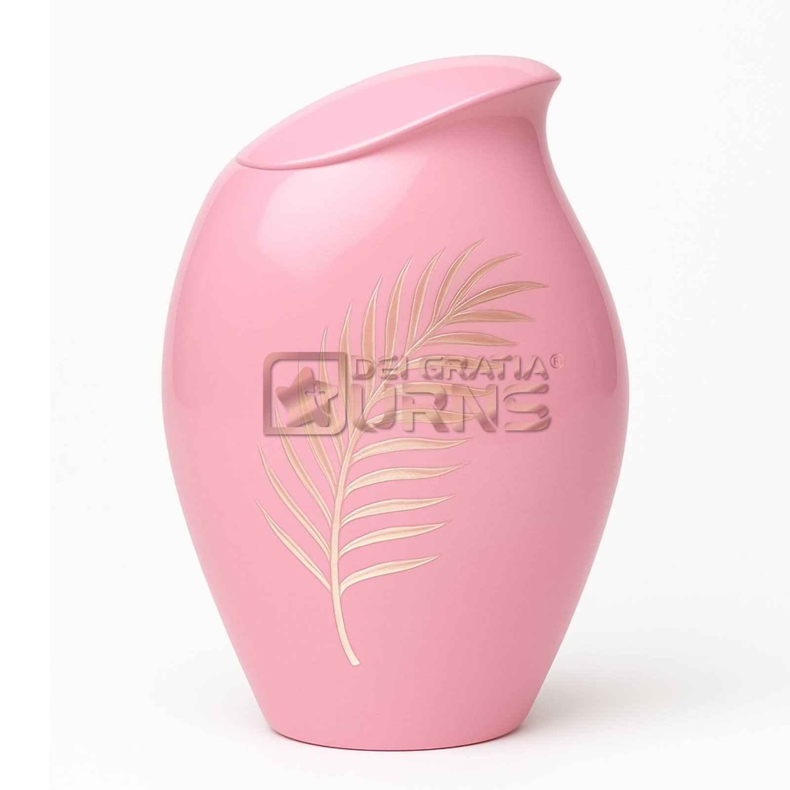 3 Florida pink Cremation Urn for Human Ashes Adult Male | Elegant Brass Memorial Urn by Dei Gratia Urns