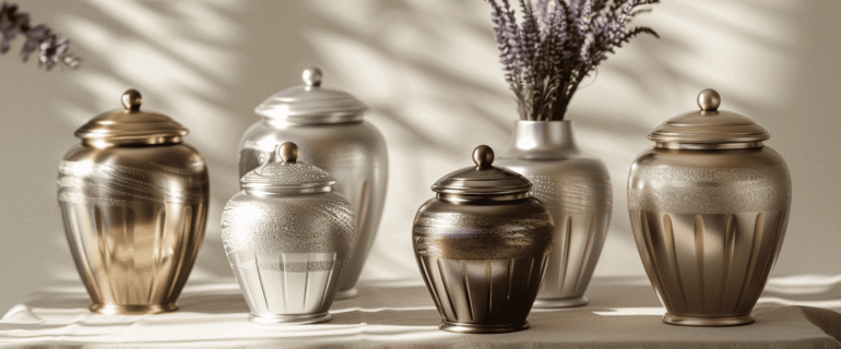 u5422357617_A_collection_of_luxurious_metallic_cremation_urns_2387e5b3-dd11-403b-b9bf-e95dcf847730_2 Cremation Urns for Ashes in Fort Myers Beach | Dei Gratia Urns