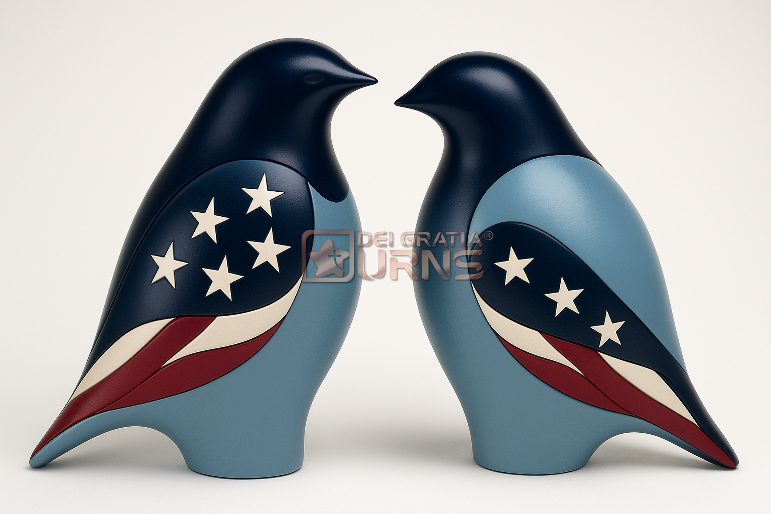 Patriotic Bird-Shaped Cremation Urns Liberty Song Patriotic Bird Cremation Urn by Dei Gratia Urns