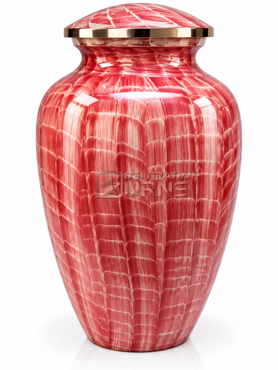Rose red pattern cremation urn for adult ashes