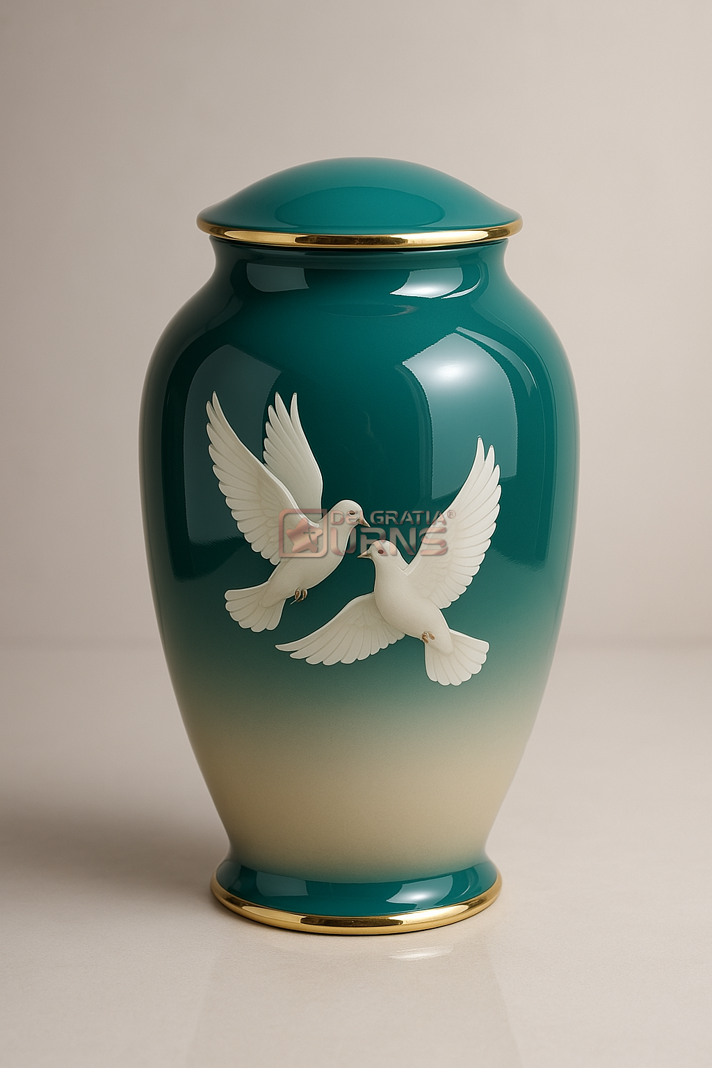Verona Emerald White Dove Cremation Urn Verona Emerald White Dove Cremation Urn for Ashes by Dei Gratia Urns